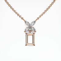 14K Rose Gold Accent Stones Pendant Setting Video