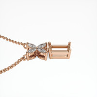 14K Rose Gold Accent Stones Pendant Setting Image