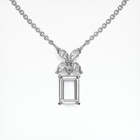 18K White Gold Accent Stones Pendant Setting Video
