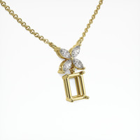 10K Yellow Gold Accent Stones Pendant Setting Image