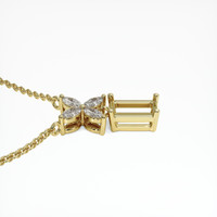 10K Yellow Gold Accent Stones Pendant Setting Image