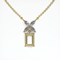 18K Yellow Gold Accent Stones Pendant Setting Video