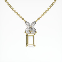 18K Yellow Gold Accent Stones Pendant Setting Video