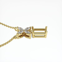 18K Yellow Gold Accent Stones Pendant Setting Image