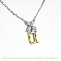 14K Yellow & White Accent Stones Pendant Setting Image