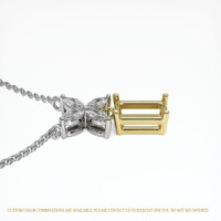 14K Yellow & White Accent Stones Pendant Setting Image