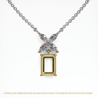 18K Yellow & White Accent Stones Pendant Setting Video