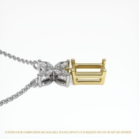 18K Yellow & White Accent Stones Pendant Setting Image