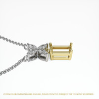 18K Yellow & White Accent Stones Pendant Setting Image