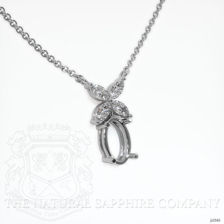 Platinum 950 Accent Stones Pendant Setting