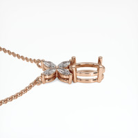 14K Rose Gold Accent Stones Pendant Setting Image