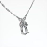 10K White Gold Accent Stones Pendant Setting Image