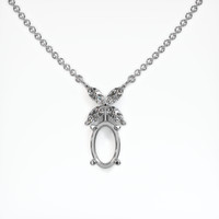 14K White Gold Accent Stones Pendant Setting Video