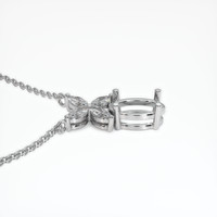 14K White Gold Accent Stones Pendant Setting Image