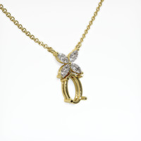 18K Yellow Gold Accent Stones Pendant Setting Image