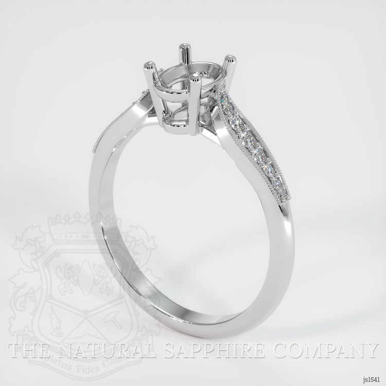 Silver Pave Ring Setting