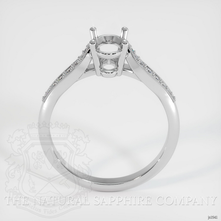 14K White Gold Pave Ring Setting