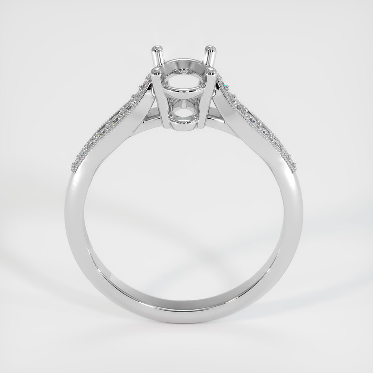 14K White Gold Pave Ring Setting