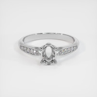 18K White Gold Pave Ring Setting Image