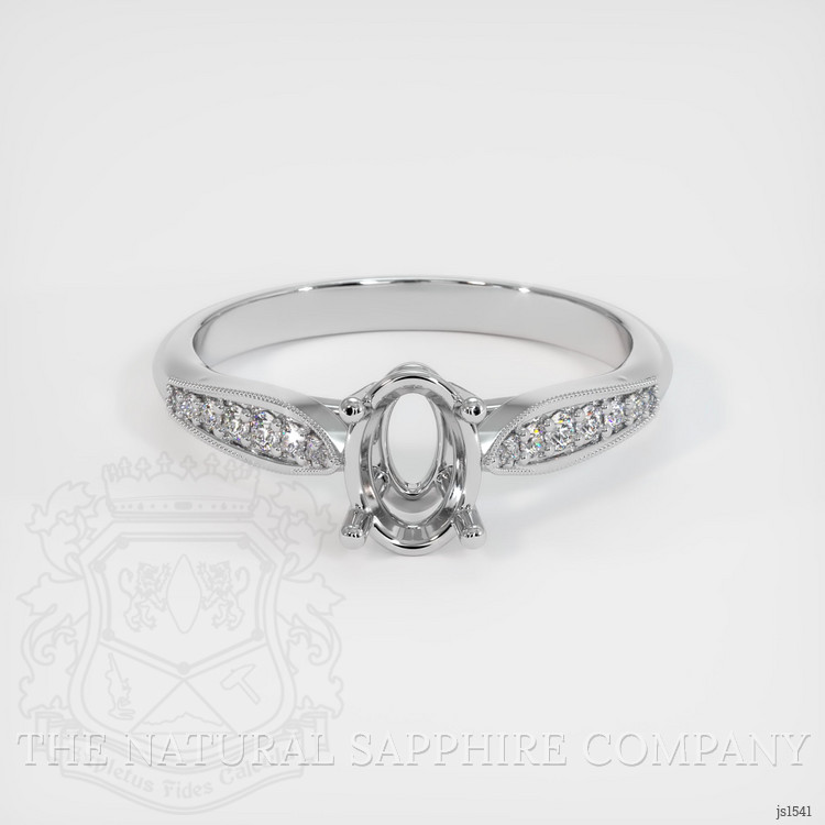 18K White Gold Pave Ring Setting
