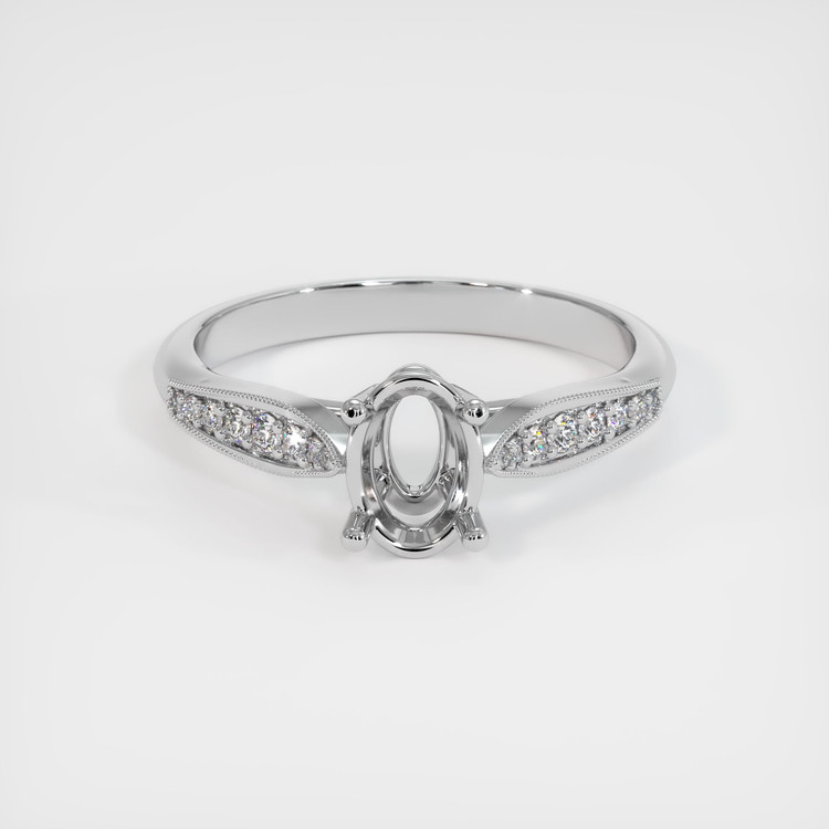 18K White Gold Pave Ring Setting