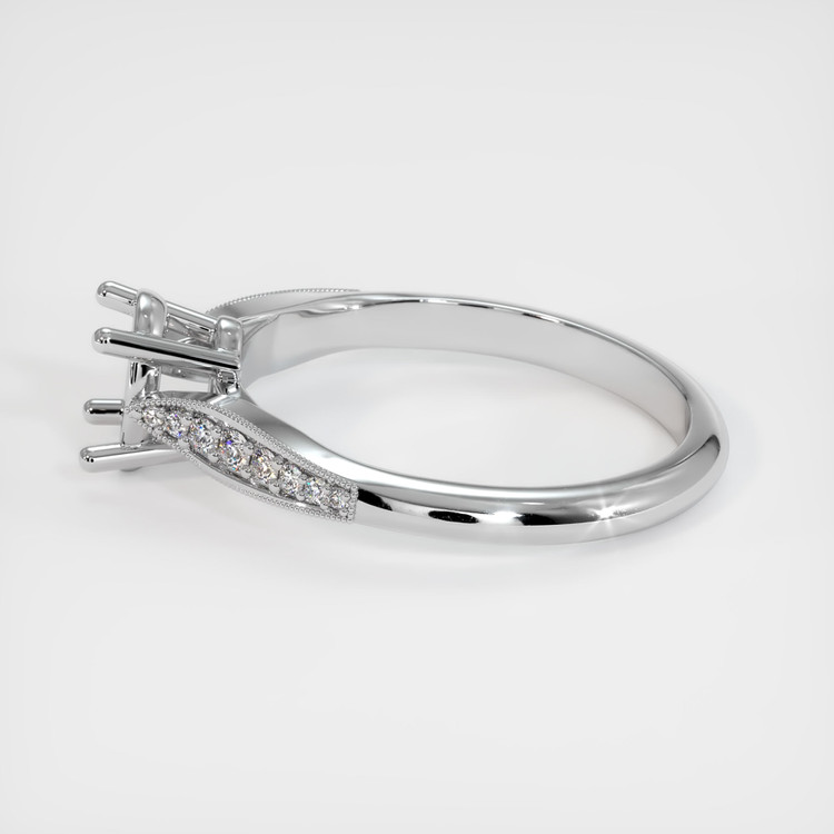 18K White Gold Pave Ring Setting
