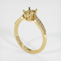14K Yellow Gold Pave Ring Setting Video