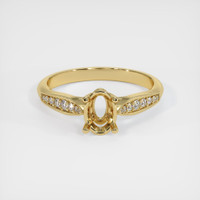 14K Yellow Gold Pave Ring Setting Image