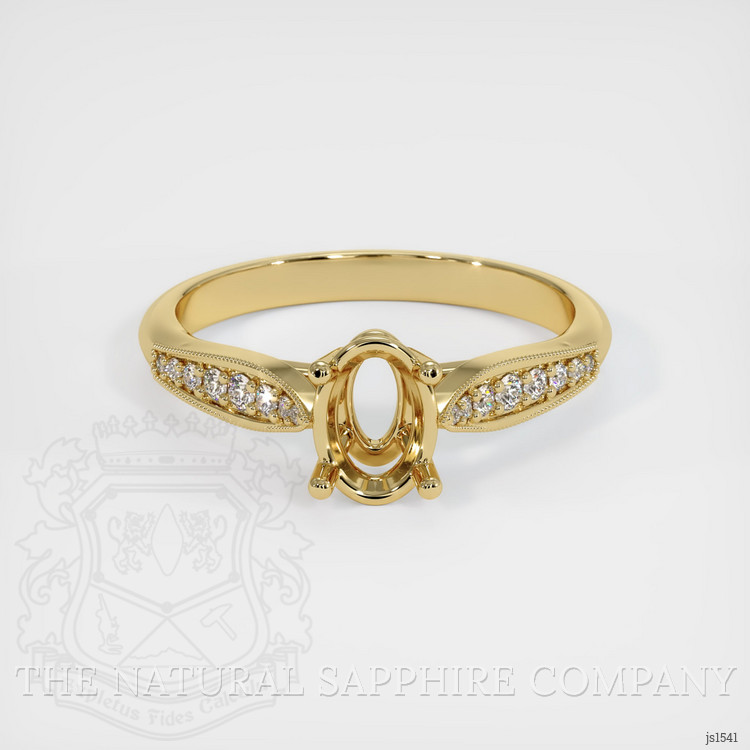 14K Yellow Gold Pave Ring Setting