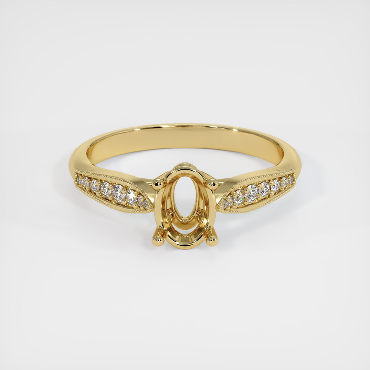 14K Yellow Gold Pave Ring Setting