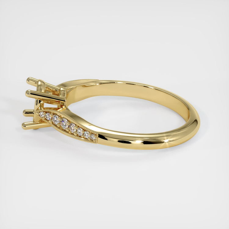 14K Yellow Gold Pave Ring Setting