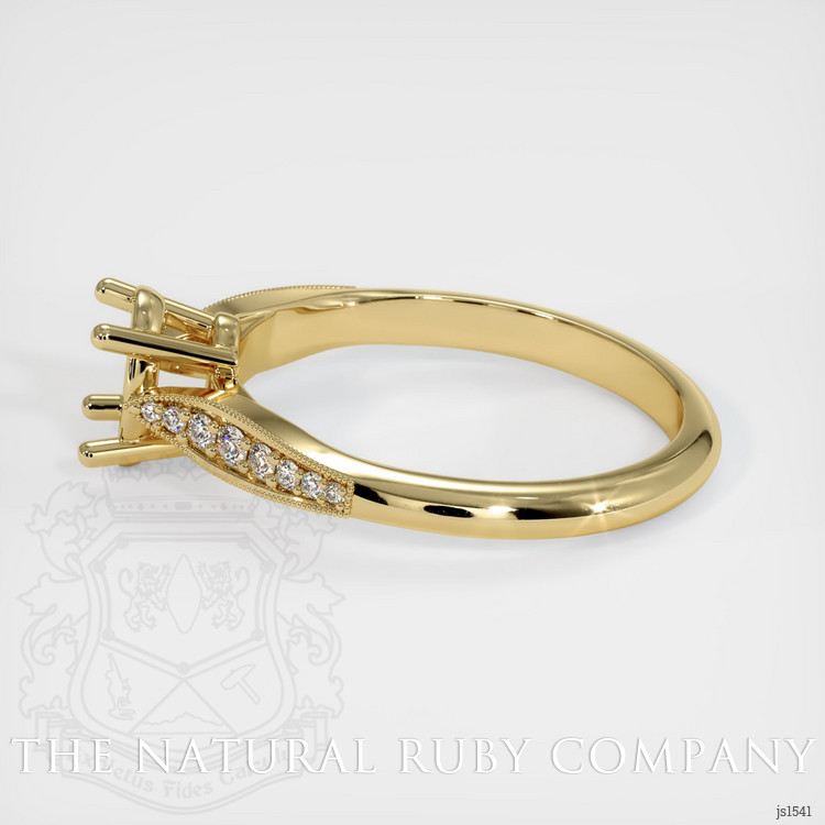 14K Yellow Gold Pave Ring Setting