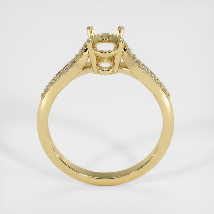 14K Yellow Gold Pave Ring Setting