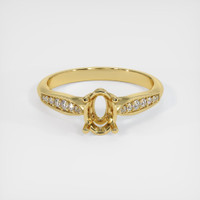 18K Yellow Gold Pave Ring Setting Image