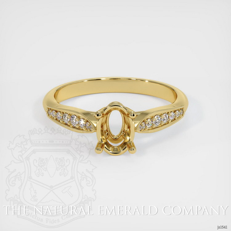 18K Yellow Gold Pave Ring Setting