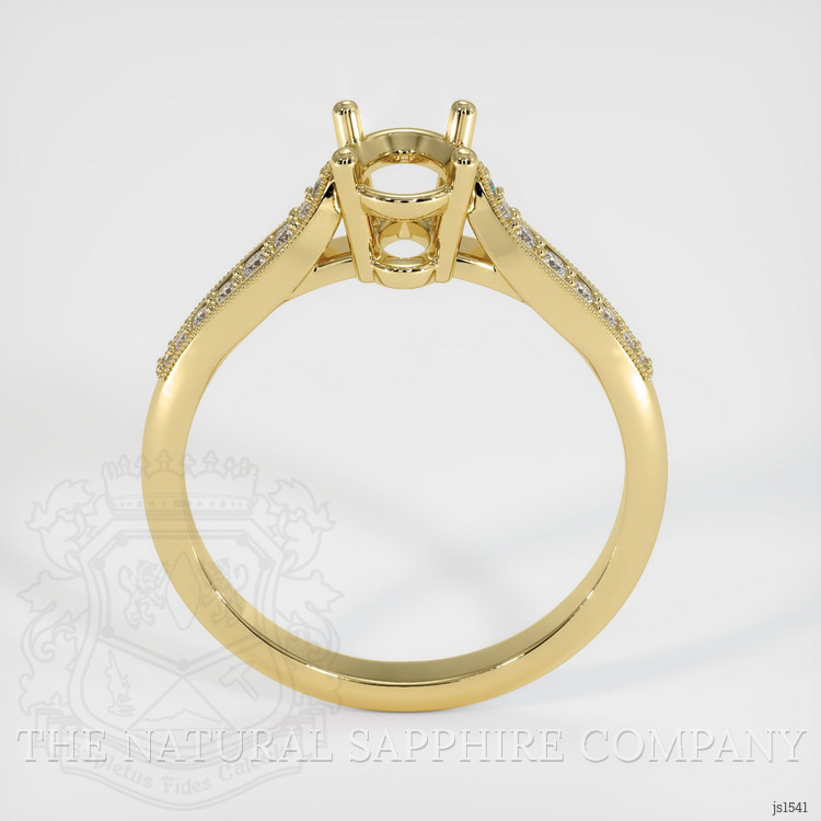 18K Yellow Gold Pave Ring Setting