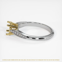 14K Yellow & White Pave Ring Setting Image