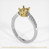 18K Yellow & White Pave Ring Setting Image