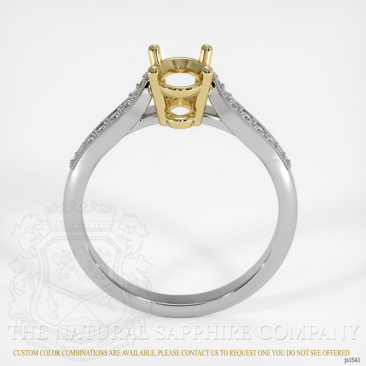 18K Yellow & White Pave Ring Setting