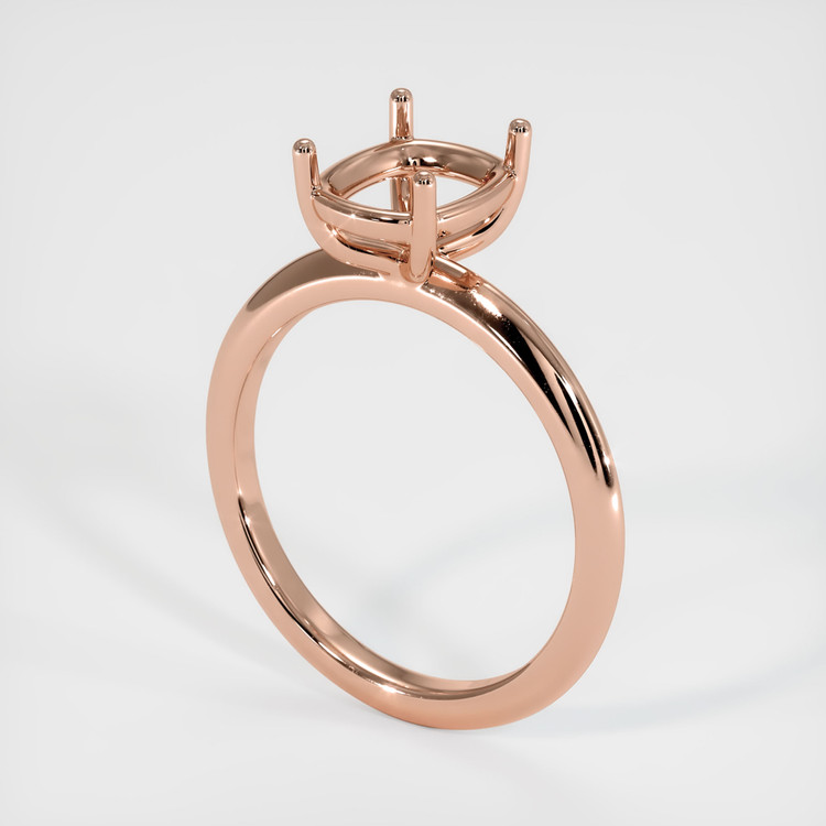 14K Rose Gold Solitaire Ring Setting