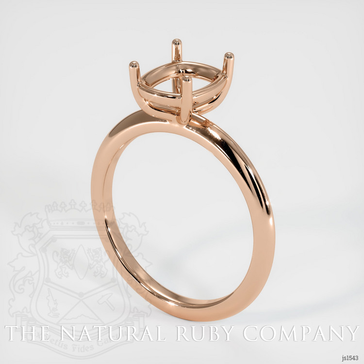 18K Rose Gold Solitaire Ring Setting