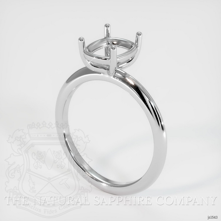14K White Gold Solitaire Ring Setting