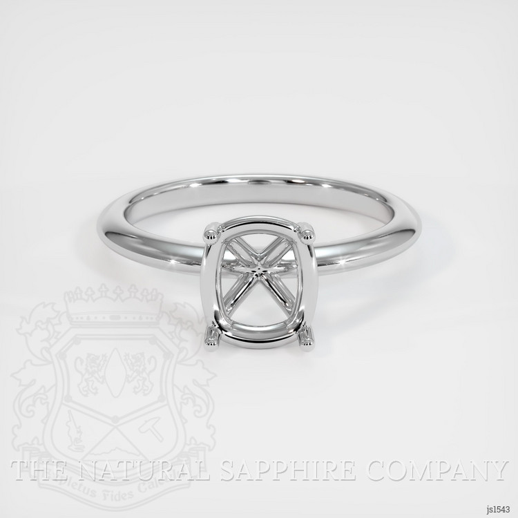 14K White Gold Solitaire Ring Setting