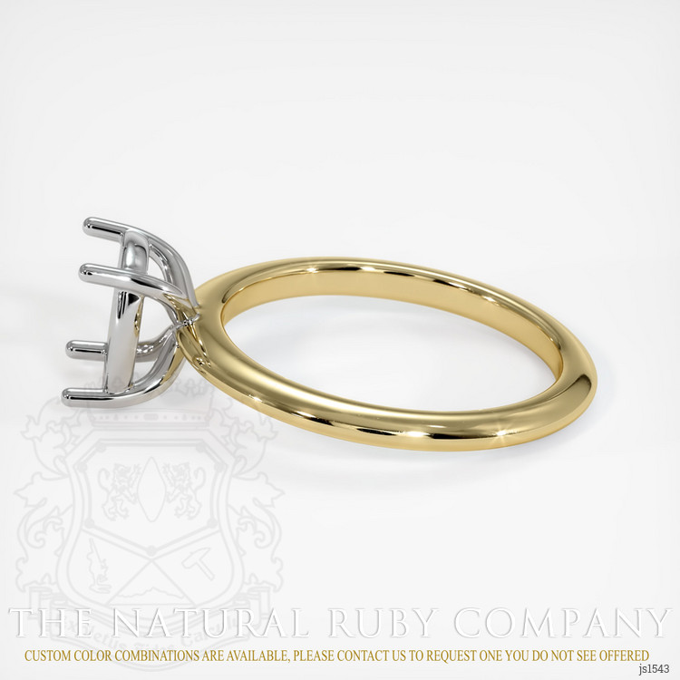 14K White & Yellow Solitaire Ring Setting