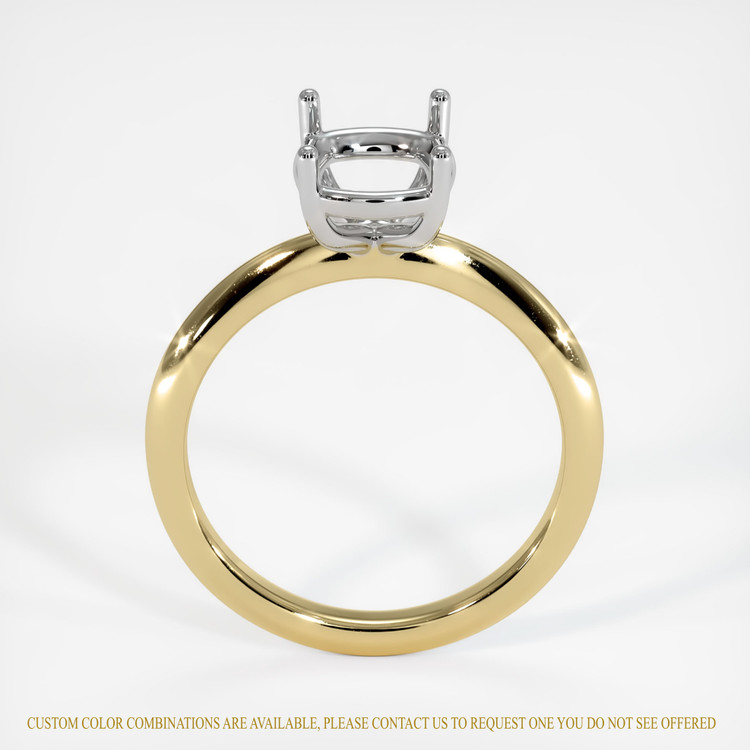 14K White & Yellow Solitaire Ring Setting