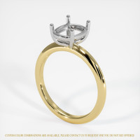 18K White & Yellow Solitaire Ring Setting Image