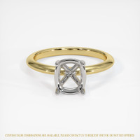 18K White & Yellow Solitaire Ring Setting Image