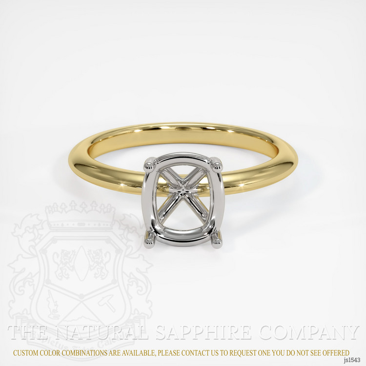 18K White & Yellow Solitaire Ring Setting