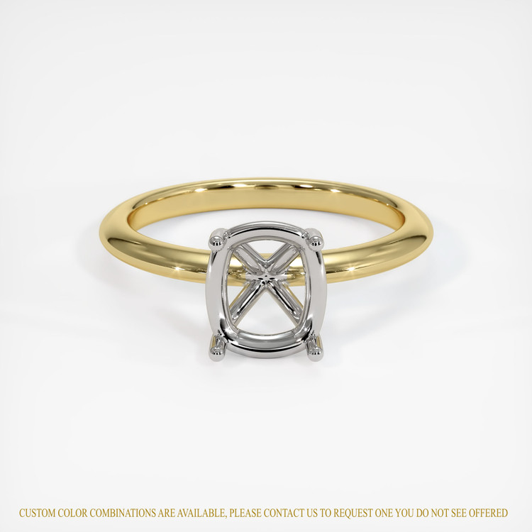 18K White & Yellow Solitaire Ring Setting