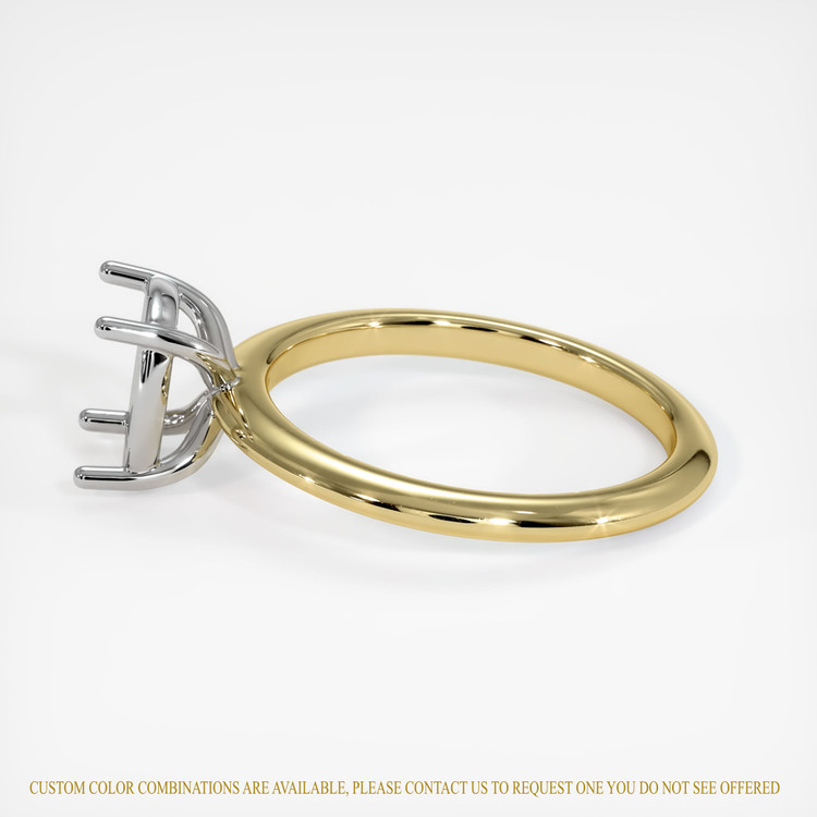 18K White & Yellow Solitaire Ring Setting